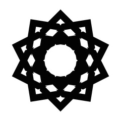 black shape icon logo and badge