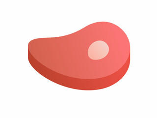 meat single isolated icon with smooth style