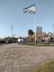 Naklejka premium flag on the building