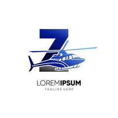 Letter Z Initial Helicopter Logo Design Vector Icon Graphic Emblem Illustration