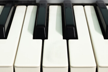 Naklejka premium Keyboard white and black keys