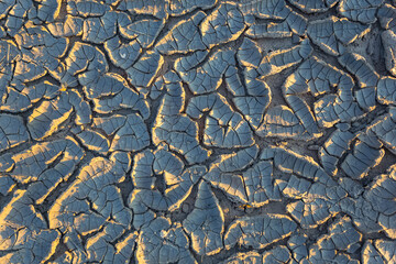 closeup dry cracked land, natural ground texture