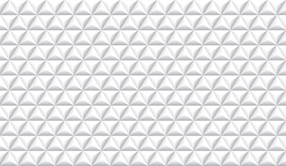 White pyramid 3D pattern background. Abstract geometric texture design. White triangular background. 3d Triangle seamless vector pattern, white geometric business background. Vector illustration EPS10