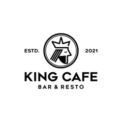 King Cafe Logo Vector