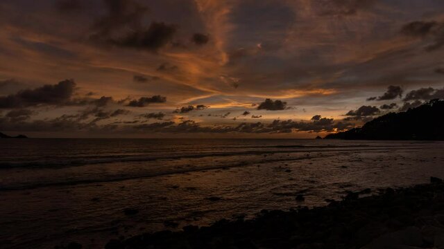 Time lapse sunset sky background