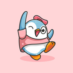 cute penguin logo