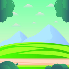 Obraz premium landscape with mountains and blue sky