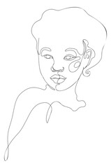Lineart woman portrait