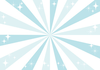 放射状集中線のキラキラ背景素材（ブルー）