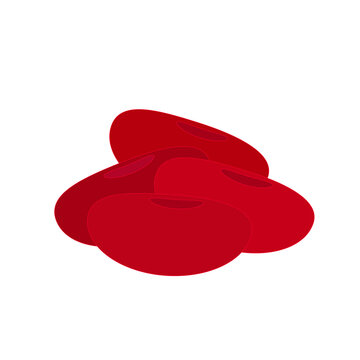 recommend clip art: Kidney beans, Red beans Flat design
