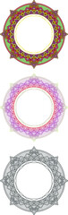 mandala set color design for tittle or opening