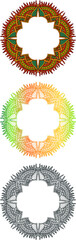 mandala set color design for tittle or opening