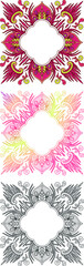 mandala set color design for tittle or opening