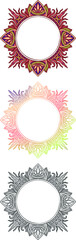 mandala set color design for tittle or opening