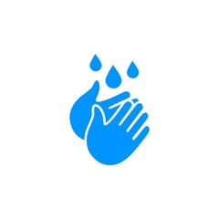 hand wash water drop logo vector icon illustration
