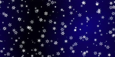 Obraz premium Falling Snowflakes seamless pattern flying snow