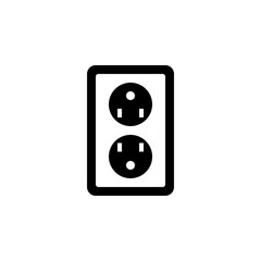 electrical power plug icon, power vector, electrical illustration