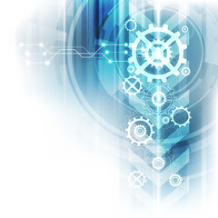 Obraz premium Abstract futuristic digital technology background. Illustration Vector