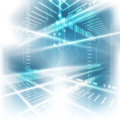 Abstract futuristic digital technology background. Illustration Vector