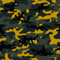 Military camouflage. Pattern for hunting and fishing. Print for printing.
