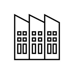 Factory icon vector set. productions  illustration sign collection. manufacture symbol. industry logo.
