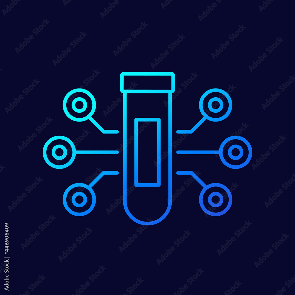 Canvas Prints lab sample analysis line vector icon