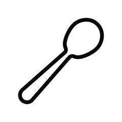tablespoon icon on a white background. spoon. - obrazy, fototapety, plakaty