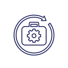 portfolio optimization, asset management line icon