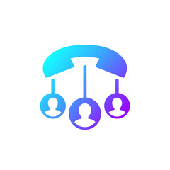 Voip telephony and calls icon
