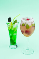 Summer refreshment cocktails at studio