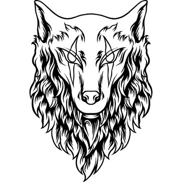 Wolf Head Silhouette
