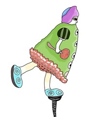 Stand one foot and look forward