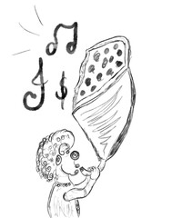 blowing happiness through the wind