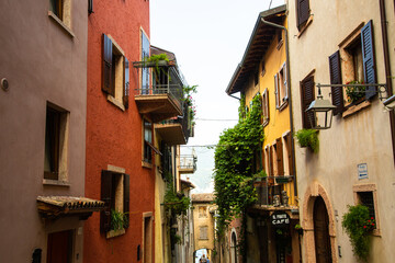 Fototapeta na wymiar Old town of Malcesine on Lake Garda, Italy