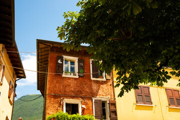 Fototapeta na wymiar Old town of Malcesine on Lake Garda, Italy