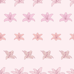 Calla lily repeat vector pattern, floral background