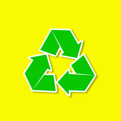 Recycle icon illustration on white background