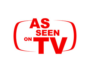 as seen on tv icon on white background	