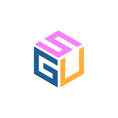 Hexagon logo with the letters SGU design