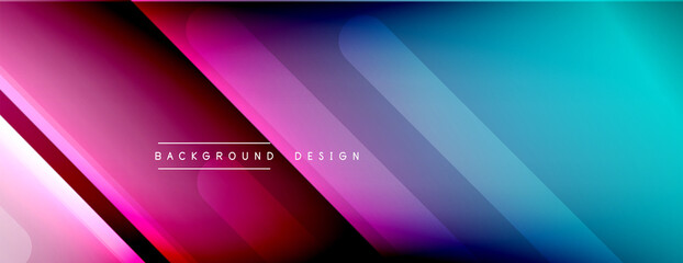 Fototapeta premium Dynamic lines abstract background. 3D shadow effects and fluid gradients. Modern overlapping forms