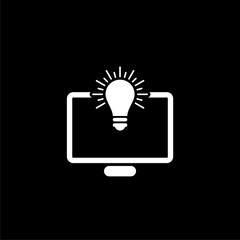 Idea icon isolated on dark background