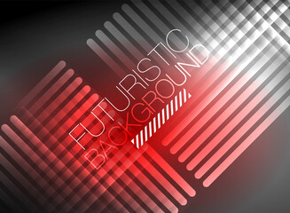 Bright neon color techno abstract background, shiny glowing neon lines in the dark background