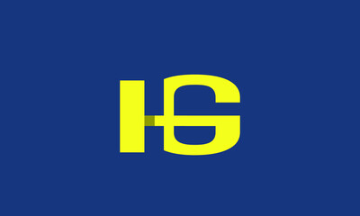 Obraz premium Alphabet letters Initials Monogram logo HG, GH, H and G