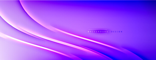 Abstract background - lines composition created with lights and shadows. Technology or business digital template. Trendy simple fluid color gradient abstract background with dynamic