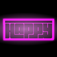 beautiful happy girl with dark background pink color 