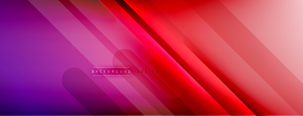Abstract background - lines composition created with lights and shadows. Technology or business digital template. Trendy simple fluid color gradient abstract background with dynamic