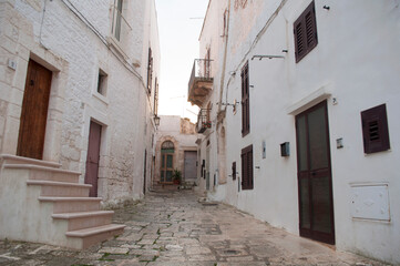 Fototapeta na wymiar Ostuni Old Town Alley, Italy