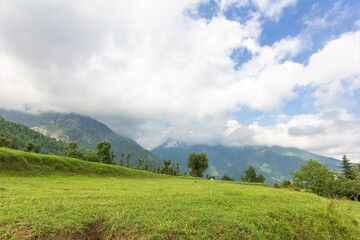 Naklejka premium Beauty of hills in monsoon