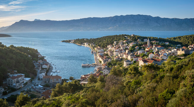 The bay and village Povlja on island Brac, Croatia