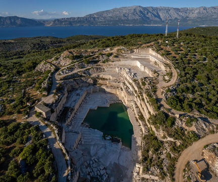 One of the famous quarries on the island Brac, Croatia